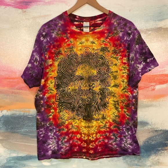 Gildan Other - 🔥EC🔥Gildan 100% Cotton Tie Dye With Elaborate Design T-shirt.